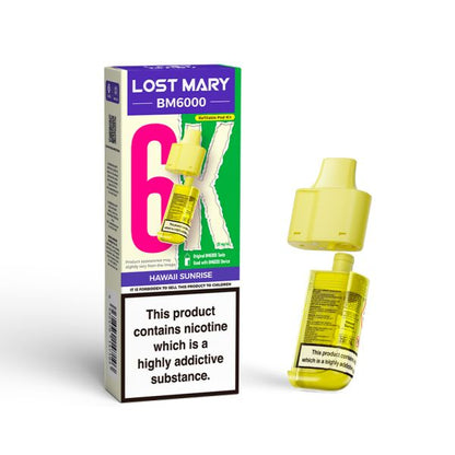 Lost Mary | BM6000 Replacement Refill Edition Single Pod | 2ml + 10ml Design | 20mg Nicotine Salts | Various Flavours
