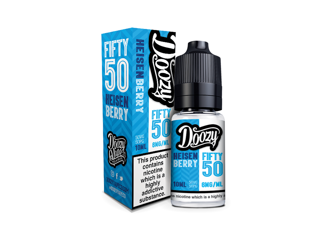 Doozy Vape Co | Fifty 50 TPD Range | 10ml Bottles | HEISEN BERRY | Various Nicotine Strengths - IFANCYONE WHOLESALE