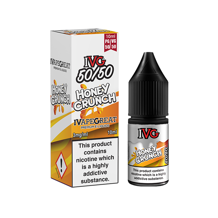 I VG 50/50 E-Liquids - HONEY CRUNCH - 10ml Single - Various Nicotine Strengths - IFANCYONE WHOLESALE