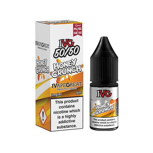 I VG 50/50 E-Liquids - HONEY CRUNCH - 10ml Single - Various Nicotine Strengths - IFANCYONE WHOLESALE