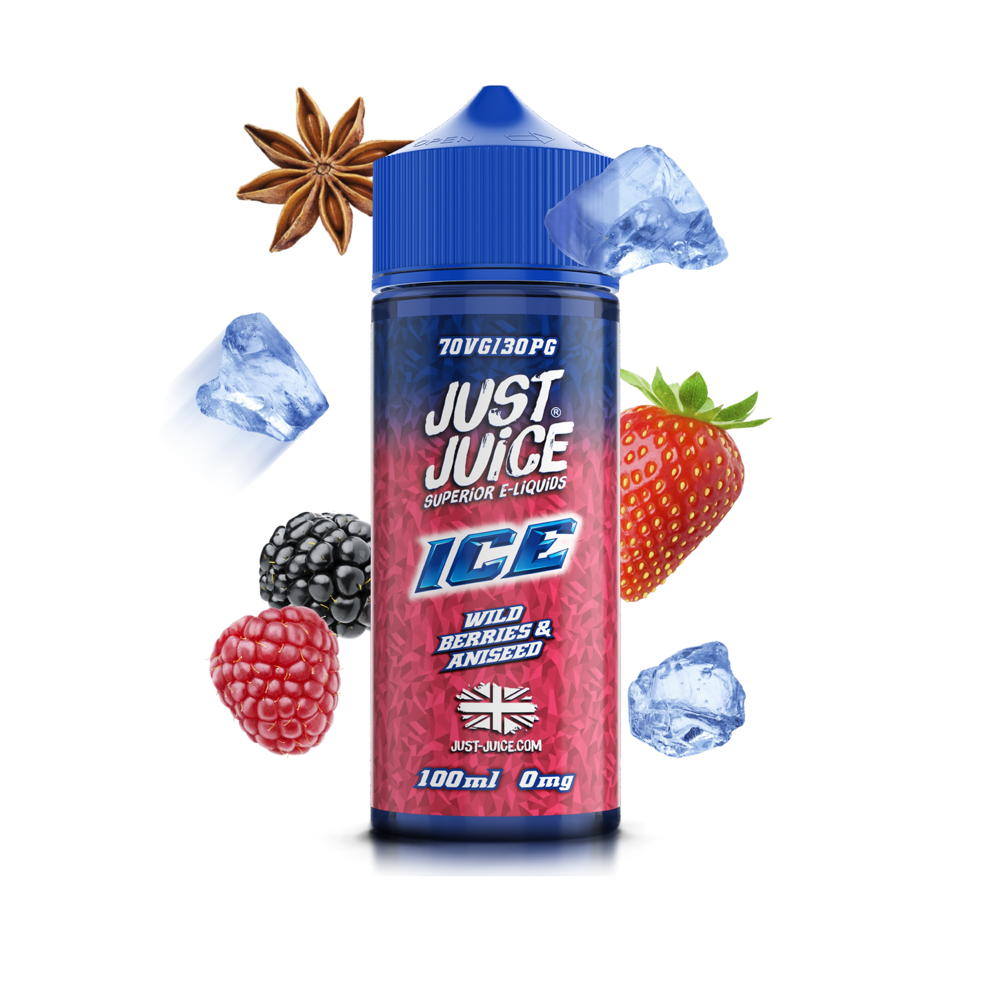 Just Juice | 100ml Shortfill Range | ICE | WILD BERRIES & ANISEED | 0mg - IFANCYONE WHOLESALE