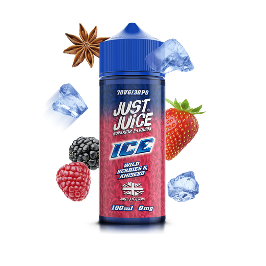 Just Juice | 100ml Shortfill Range | ICE | WILD BERRIES & ANISEED | 0mg - IFANCYONE WHOLESALE