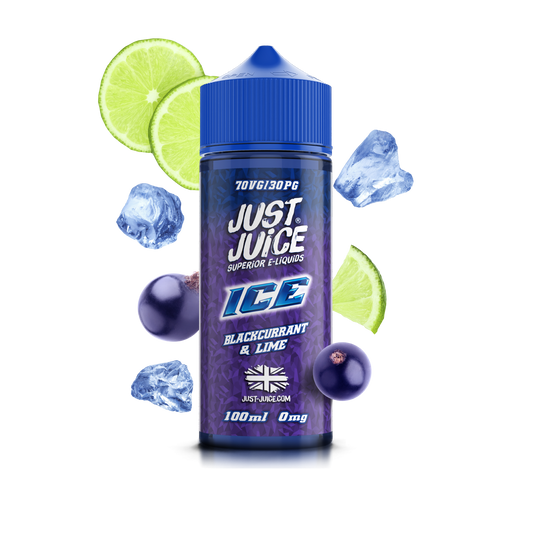 Just Juice | 100ml Shortfill Range | ICE | BLACKCURRANT & LIME | 0mg - IFANCYONE WHOLESALE