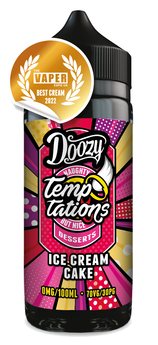 Doozy Vape Co Temptations | Ice Cream Cake | 100ml Shortfill | 0mg - IFANCYONE WHOLESALE