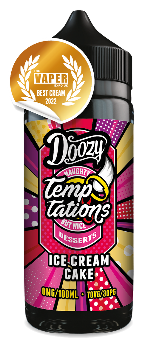 Doozy Vape Co Temptations | Ice Cream Cake | 100ml Shortfill | 0mg - IFANCYONE WHOLESALE