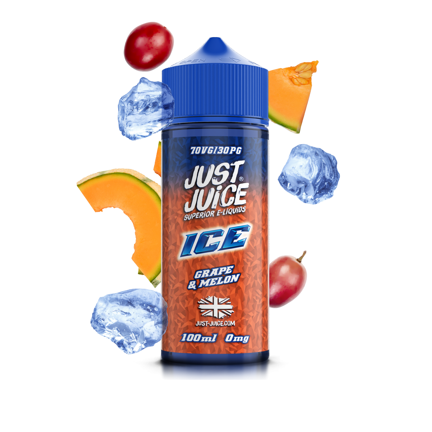 Just Juice | 100ml Shortfill Range | ICE | GRAPE & MELON | 0mg - IFANCYONE WHOLESALE