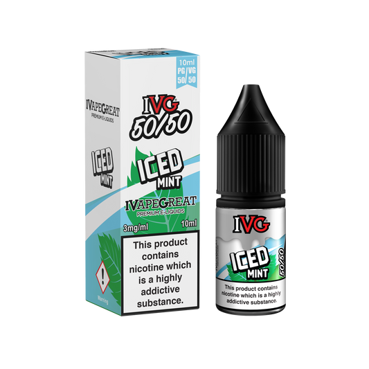 I VG 50/50 E-Liquids - ICED MINT - 10ml Single - Various Nicotine Strengths - IFANCYONE WHOLESALE