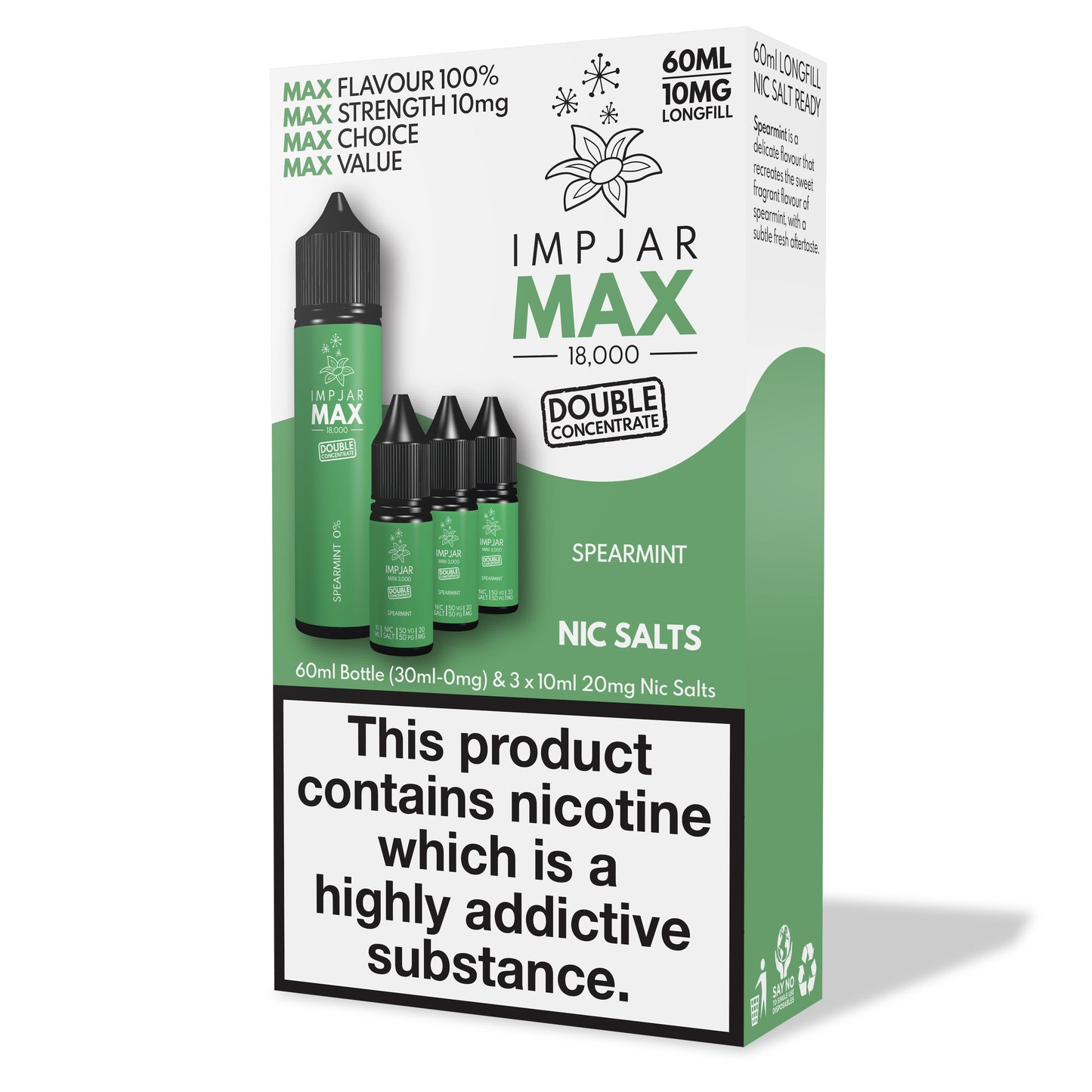 Imp Jar | Impjar MAX 18000  | 60ml Longfill E-Liquid Range | 30ml / 0mg + 3 x 20mg 10ml Nic Salts