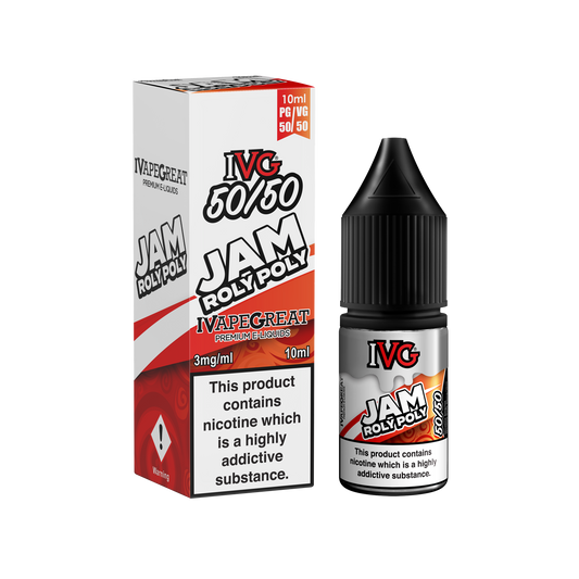 I VG 50/50 E-Liquids - JAM ROLY POLY - 10ml Single - Various Nicotine Strengths - IFANCYONE WHOLESALE