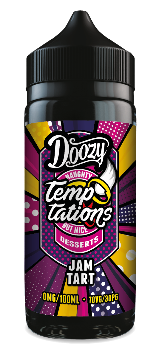 Doozy Vape Co Temptations | Jam Tart | 100ml Shortfill | 0mg - IFANCYONE WHOLESALE