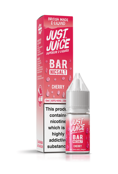 Just Juice Bar Range Nicotine Salts | 10ml Disposable Flavours | CHERRY | 5mg / 10mg / 20mg Nic Salt - IFANCYONE WHOLESALE