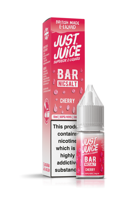 Just Juice Bar Range Nicotine Salts | 10ml Disposable Flavours | CHERRY | 5mg / 10mg / 20mg Nic Salt - IFANCYONE WHOLESALE