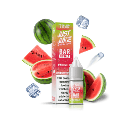 Just Juice Bar Range Nicotine Salts | 10ml Disposable Flavours | WATERMELON | 5mg / 10mg / 20mg Nic Salt - IFANCYONE WHOLESALE