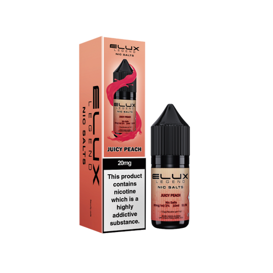 ELUX | Elux Legend 10ml Nicotine Salt E-Liquids | JUICY PEACH | 10mg / 20mg Nic Salts