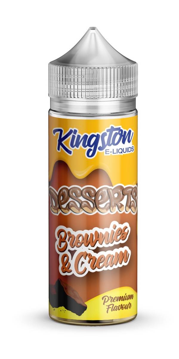 Kingston Desserts | Brownies & Cream | 100ml Shortfill | 0mg - IFANCYONE WHOLESALE
