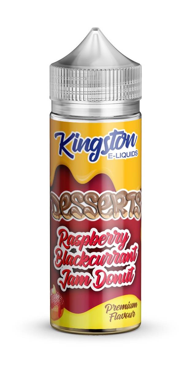 Kingston Desserts | Blackcurrant Raspberry Jam Donut | 100ml Shortfill | 0mg - IFANCYONE WHOLESALE