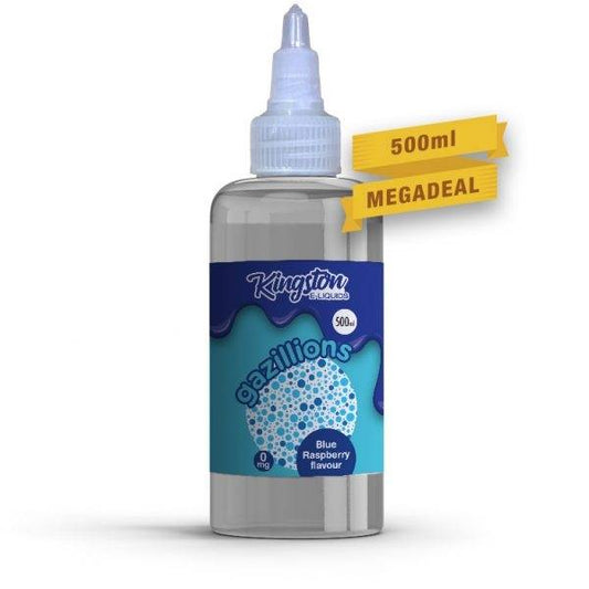 Kingston MegaSaver | Gazillions Blue Raspberry | 500ml Shortfill | 0mg - IFANCYONE WHOLESALE