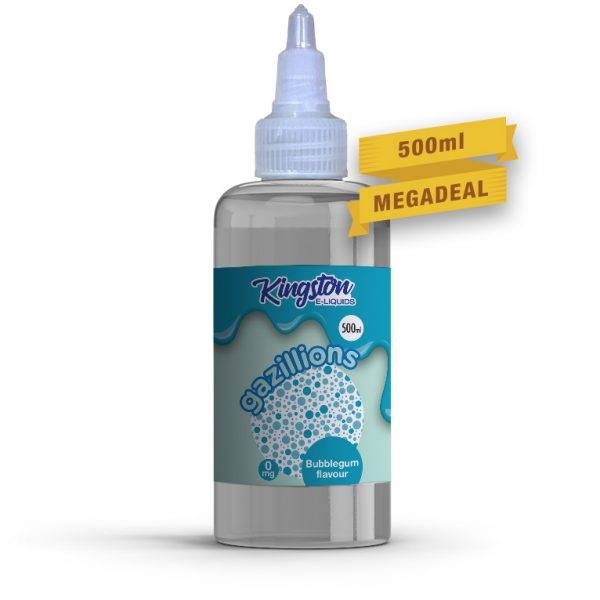 Kingston MegaSaver | Gazillions Bubblegum | 500ml Shortfill | 0mg - IFANCYONE WHOLESALE