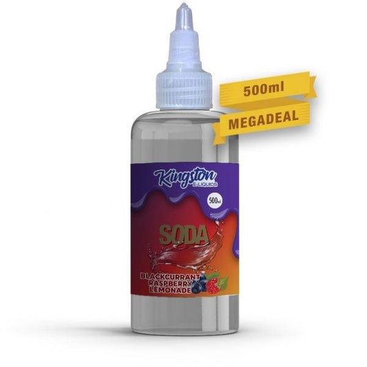 Kingston MegaSaver | Blackcurrant, Raspberry & Lemonade Soda | 500ml Shortfill | 0mg - IFANCYONE WHOLESALE