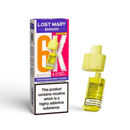 Lost Mary | BM6000 Replacement Refill Edition Single Pod | 2ml + 10ml Design | 20mg Nicotine Salts | Various Flavours