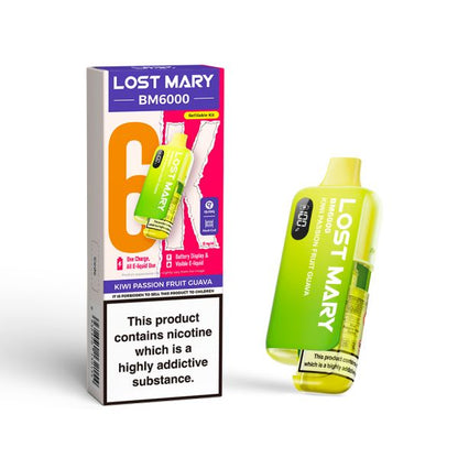 Lost Mary | BM6000 Pre-Filled Pod Vape Kit (Refillable Edition) | 1000mAh | 2ml + 10ml Design | 20mg Nicotine Salts | Various Flavours