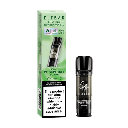 Elfbar | Elf Bar ELFA PRO Replacement Pre-Filled Pods | 2ml | Pack of 2 | 20mg | Various Flavours