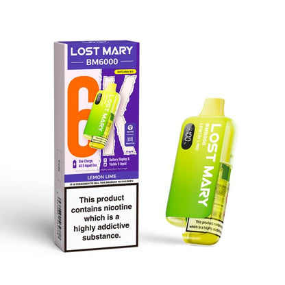 Lost Mary | BM6000 Pre-Filled Pod Vape Kit (Refillable Edition) | 1000mAh | 2ml + 10ml Design | 20mg Nicotine Salts | Various Flavours
