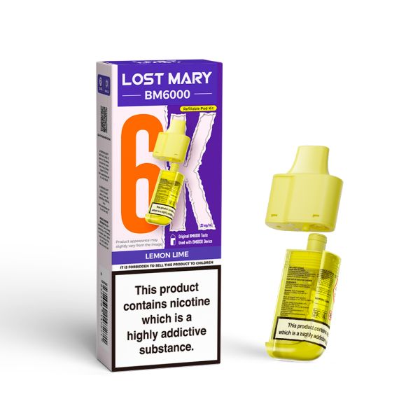 Lost Mary | BM6000 Replacement Refill Edition Single Pod | 2ml + 10ml Design | 20mg Nicotine Salts | Various Flavours