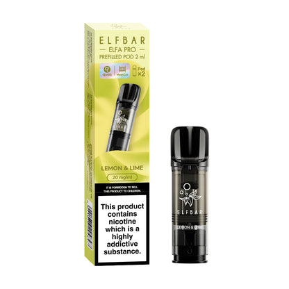 Elfbar | Elf Bar ELFA PRO Replacement Pre-Filled Pods | 2ml | Pack of 2 | 20mg | Various Flavours