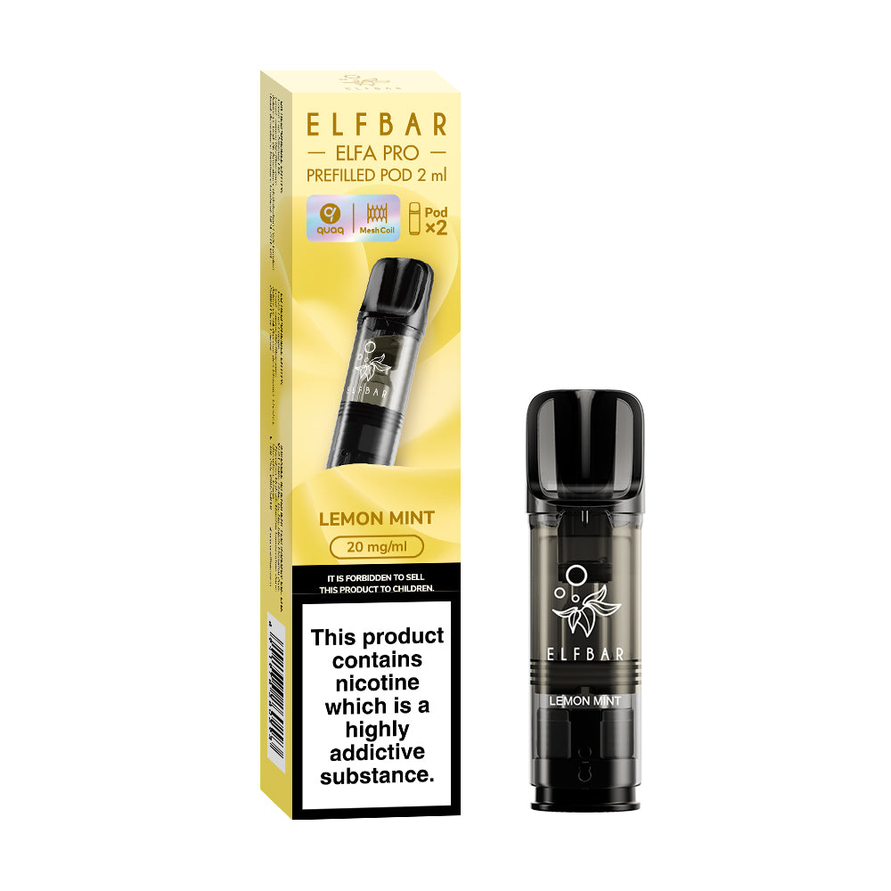 Elfbar | Elf Bar ELFA PRO Replacement Pre-Filled Pods | 2ml | Pack of 2 | 20mg | Various Flavours