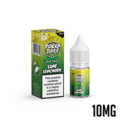 Pukka Juice Nicotine Salts | LIME LEMONADE | 10ml | 10mg / 20mg Nic Salt - IFANCYONE WHOLESALE