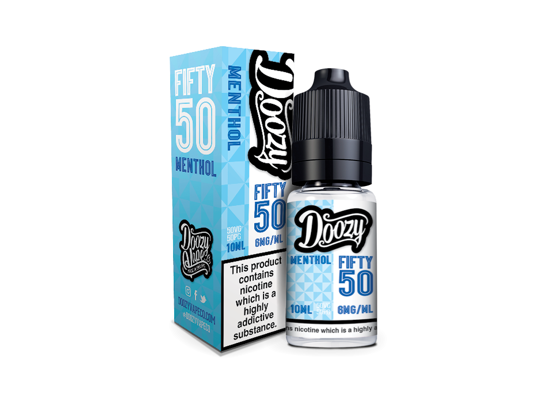 Doozy Vape Co | Fifty 50 TPD Range | 10ml Bottles | MENTHOL | Various Nicotine Strengths (Copy)