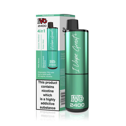 I VG | 2400 Puff Disposable Nicotine Salt Vape Kit | UK's First LEGAL & TPD Compliant Big Puff Disposable | 20mg Nic Salts | Various Flavours