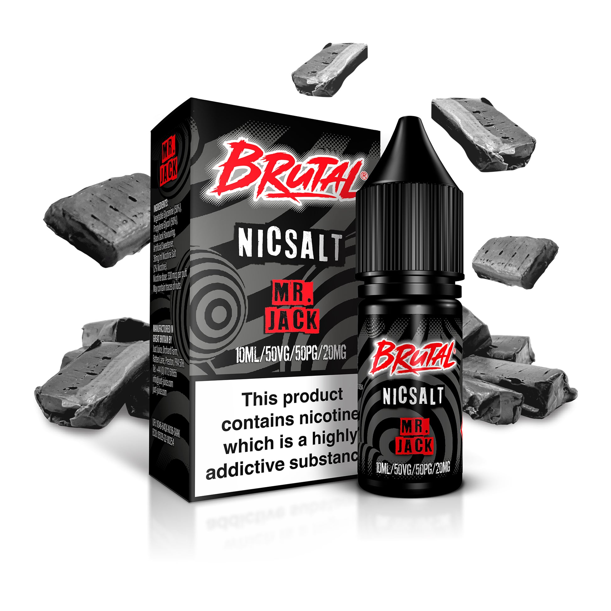 Just Juice BRUTAL Range | Mr. Jack | 10ml Nic Salts | 11mg / 20mg Nicotine Salt Strength - IFANCYONE WHOLESALE