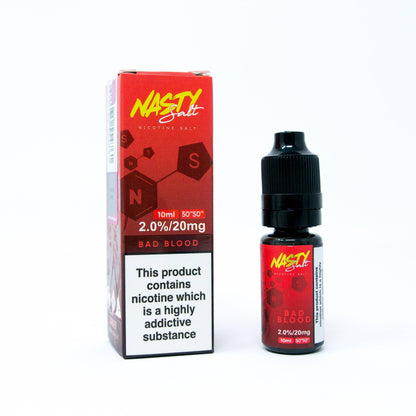 Nasty Salts | Bad Blood | 10ml Single | 10mg / 20mg Nicotine Salts