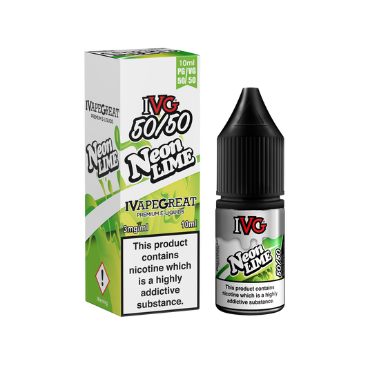 I VG 50/50 E-Liquids - NEON LIME - 10ml Single - Various Nicotine Strengths - IFANCYONE WHOLESALE