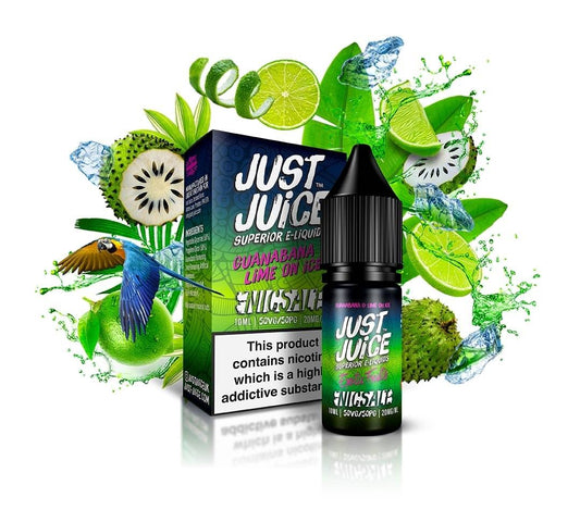 Just Juice Exotic Fruits Nic Salts | Guanabana & Lime on Ice | 10ml Single | 11mg / 20mg Nicotine Salt - IFANCYONE WHOLESALE