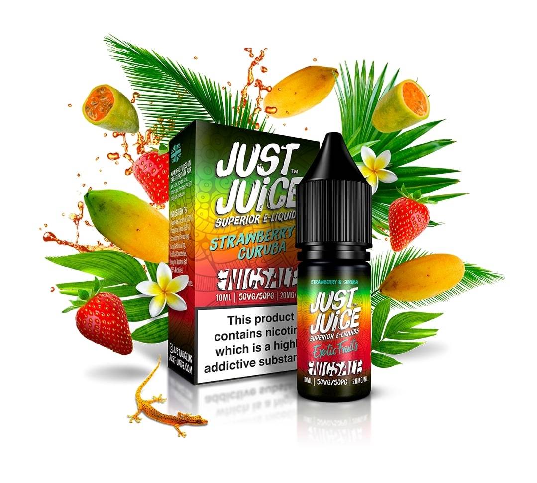 Just Juice Exotic Fruits Nic Salts | Strawberry & Curuba | 10ml Single | 11mg / 20mg Nicotine Salt - IFANCYONE WHOLESALE