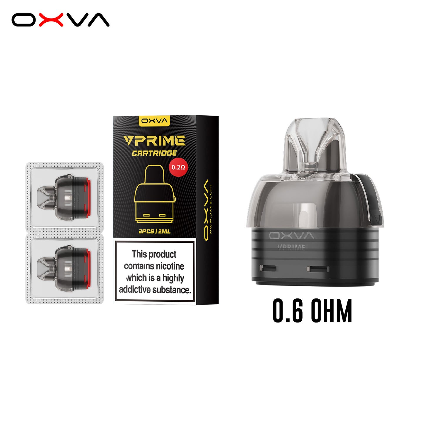 OXVA | VPRIME Pod Vape Cartridges | Pack of 2 | 2ml