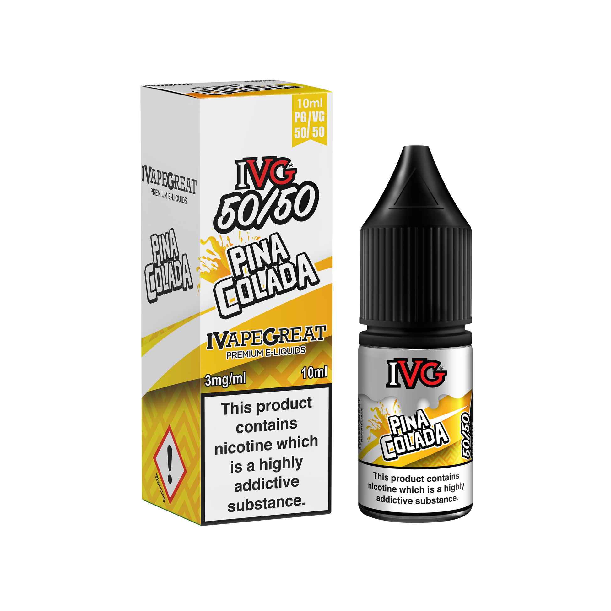 I VG 50/50 E-Liquids - PINA COLADA - 10ml Single - Various Nicotine Strengths - IFANCYONE WHOLESALE