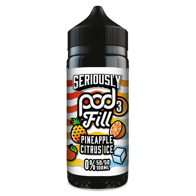 Seriously Pod Fill 3 by Doozy Vape Co | 50/50 VG/PG | Pineapple Citrus | 100ml Shortfill | 0mg