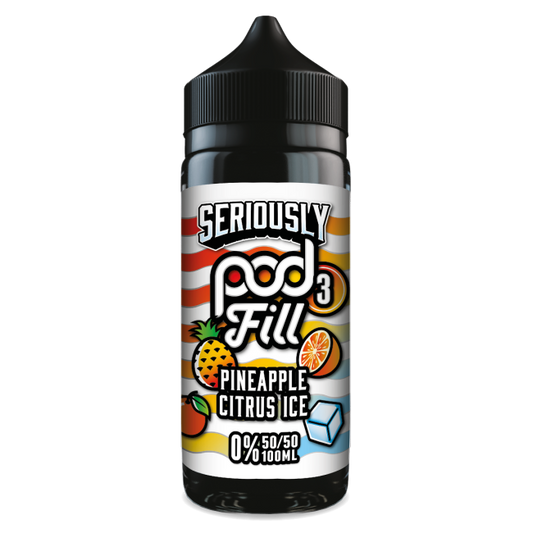 Seriously Pod Fill 3 by Doozy Vape Co | 50/50 VG/PG | Pineapple Citrus | 100ml Shortfill | 0mg