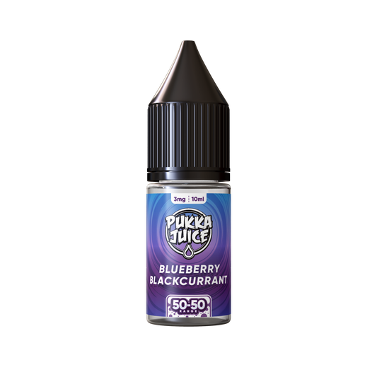 Pukka Juice | 50/50 Range | BLUEBERRY BLACKCURRANT | 10ml TPD Bottles | Various Nicotine Strength - IFANCYONE WHOLESALE