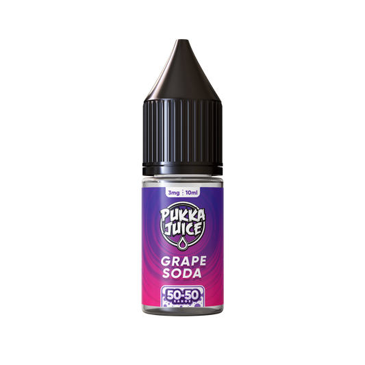 Pukka Juice | 50/50 Range | GRAPE SODA | 10ml TPD Bottles | Various Nicotine Strength - IFANCYONE WHOLESALE