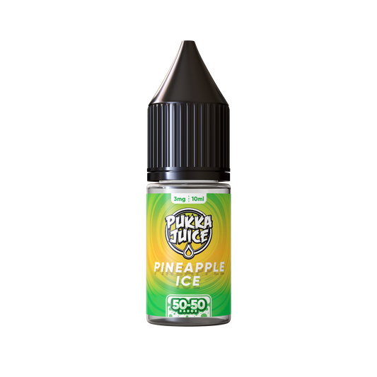 Pukka Juice | 50/50 Range | PINEAPPLE ICE | 10ml TPD Bottles | Various Nicotine Strength - IFANCYONE WHOLESALE