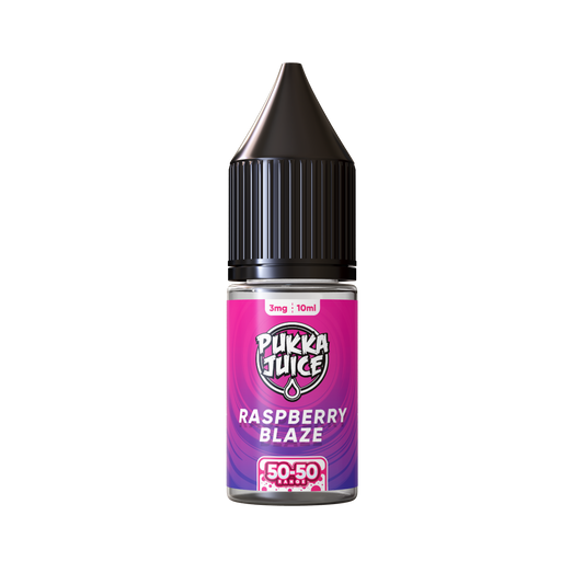 Pukka Juice | 50/50 Range | RASPBERRY BLAZE | 10ml TPD Bottles | Various Nicotine Strength - IFANCYONE WHOLESALE