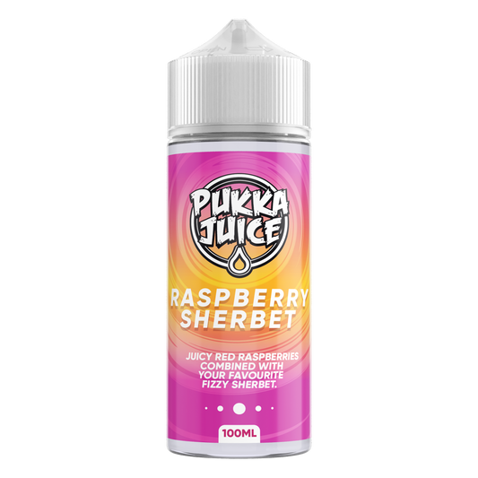 Pukka Juice | 100ml Shortfill Range | RASPBERRY SHERBET | 0mg - IFANCYONE WHOLESALE