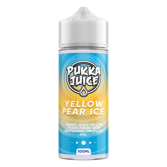 Pukka Juice | 100ml Shortfill Range | YELLOW PEAR ICE | 0mg - IFANCYONE WHOLESALE