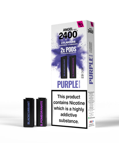 Vapes Bars | Angel 2400 Puff Replacement Nicotine Salt Pods | Pack of 2 | Various Flavours | 20mg