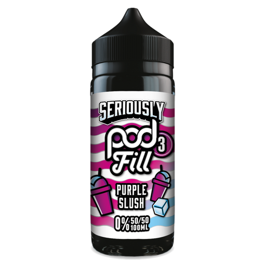 Seriously Pod Fill 3 by Doozy Vape Co | 50/50 VG/PG | Purple Slush | 100ml Shortfill | 0mg